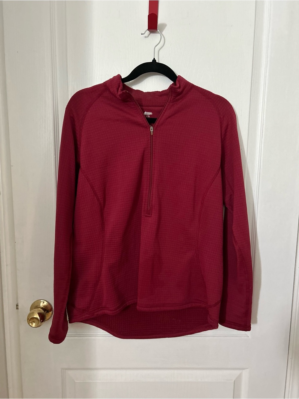 MEC Women's Half-Zip Cowl Sweater - Deep Red
